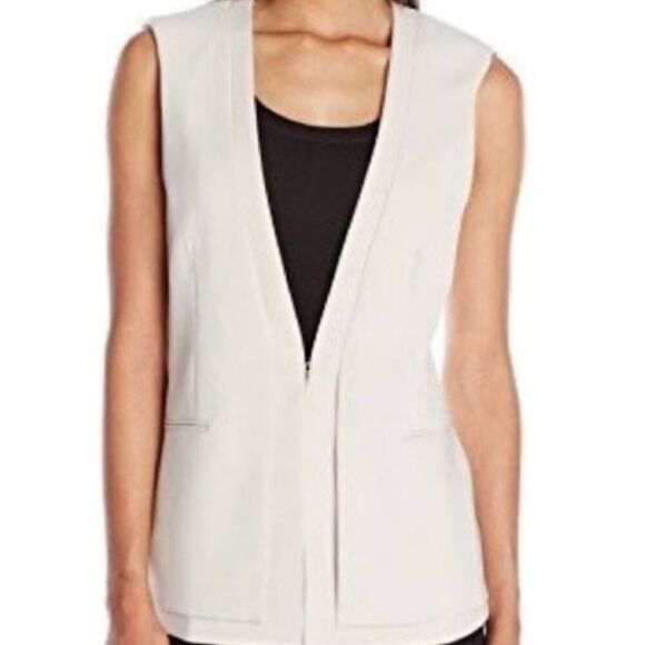 BCBGMaxazria Eddie Professional Vest Cream Sz. S - Picture 3 of 9